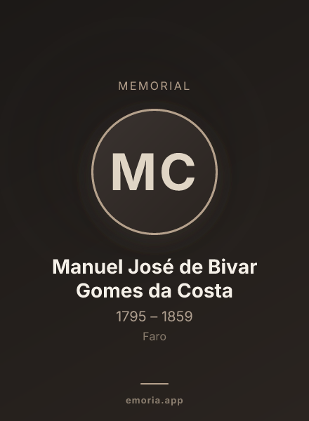 Memorial portrait of Manuel José de Bivar Gomes da Costa