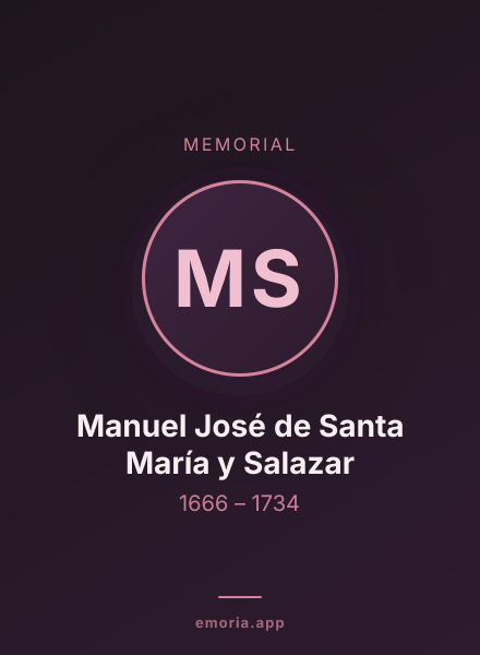 Memorial portrait of Manuel José de Santa María y Salazar