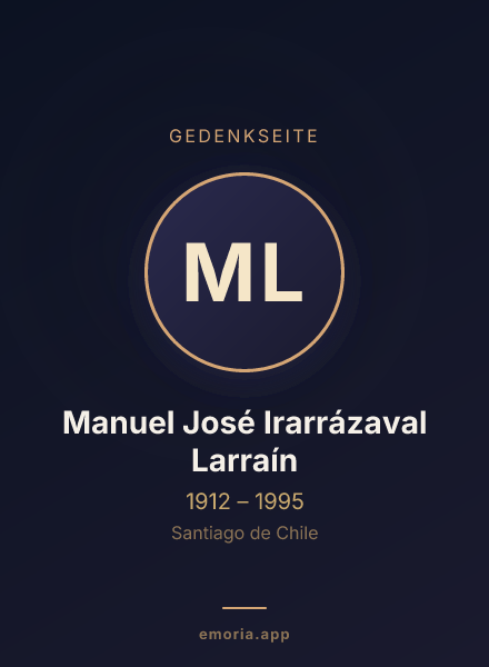 Gedenkportrait von Manuel José Irarrázaval Larraín