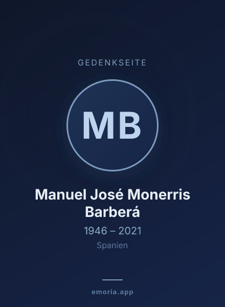 Gedenkportrait von Manuel José Monerris Barberá