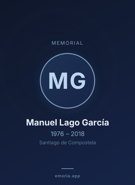 Memorial portrait of Manuel Lago García