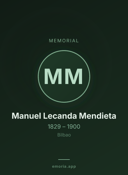Memorial portrait of Manuel Lecanda Mendieta