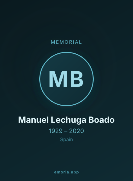 Memorial portrait of Manuel Lechuga Boado