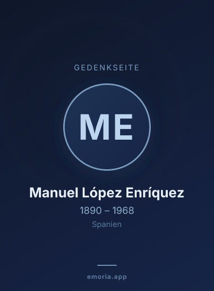 Gedenkportrait von Manuel López Enríquez