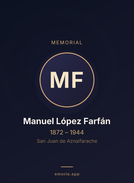Memorial portrait of Manuel López Farfán