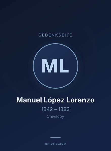 Gedenkportrait von Manuel López Lorenzo