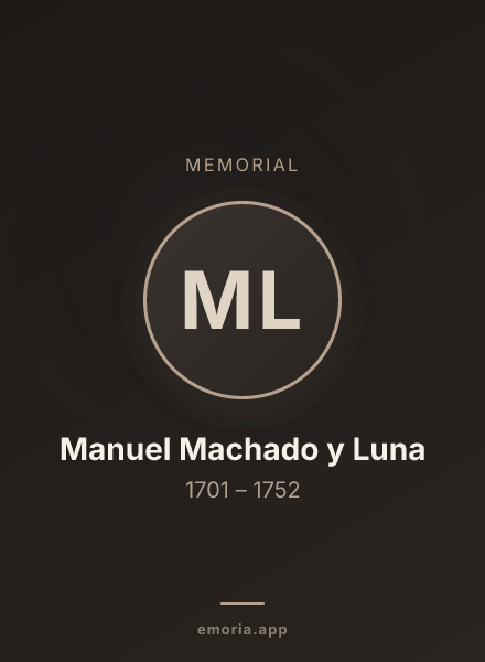 Memorial portrait of Manuel Machado y Luna