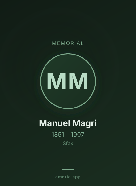 Memorial portrait of Manuel Magri
