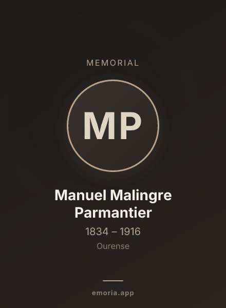 Memorial portrait of Manuel Malingre Parmantier