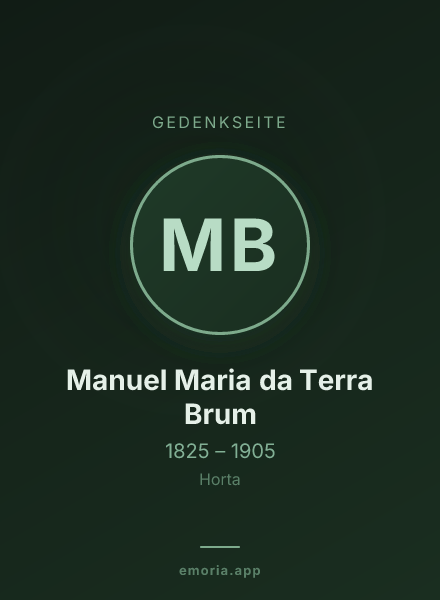 Gedenkportrait von Manuel Maria da Terra Brum