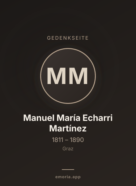 Gedenkportrait von Manuel María Echarri Martínez