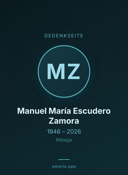 Gedenkportrait von Manuel María Escudero Zamora