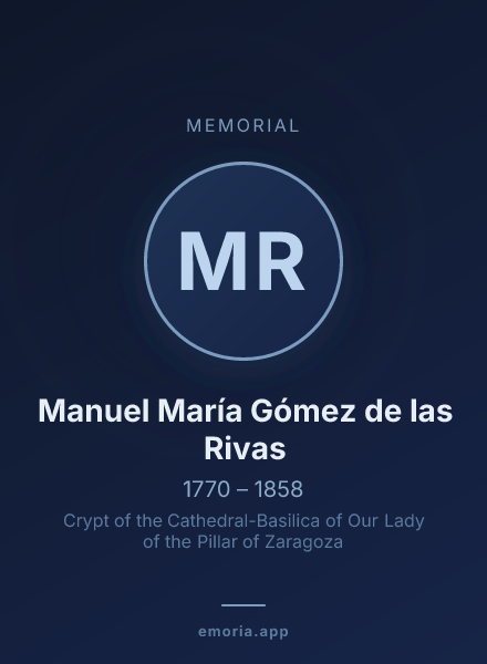 Memorial portrait of Manuel María Gómez de las Rivas
