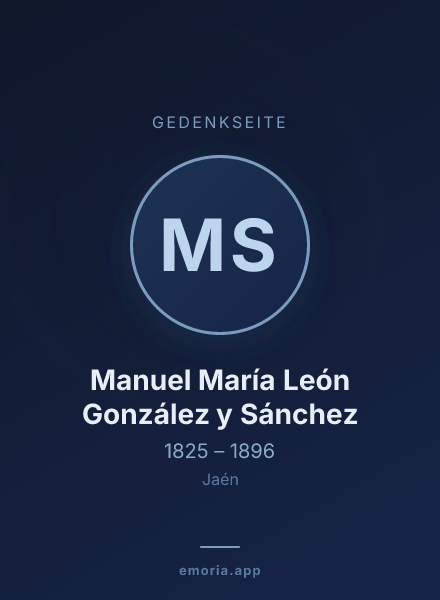 Gedenkportrait von Manuel María León González y Sánchez