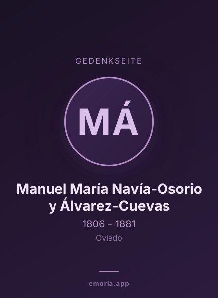 Gedenkportrait von Manuel María Navía-Osorio y Álvarez-Cuevas