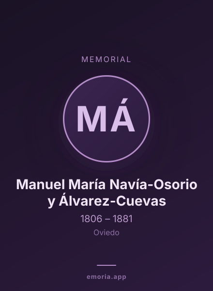 Memorial portrait of Manuel María Navía-Osorio y Álvarez-Cuevas