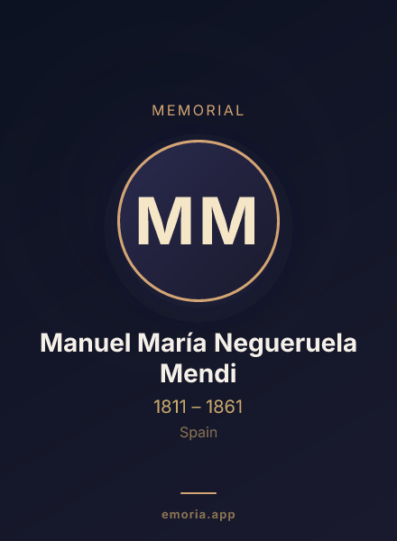 Memorial portrait of Manuel María Negueruela Mendi