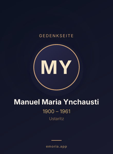 Gedenkportrait von Manuel Maria Ynchausti