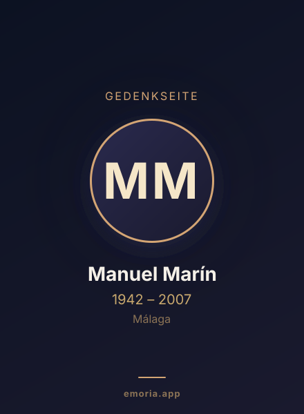 Gedenkportrait von Manuel Marín