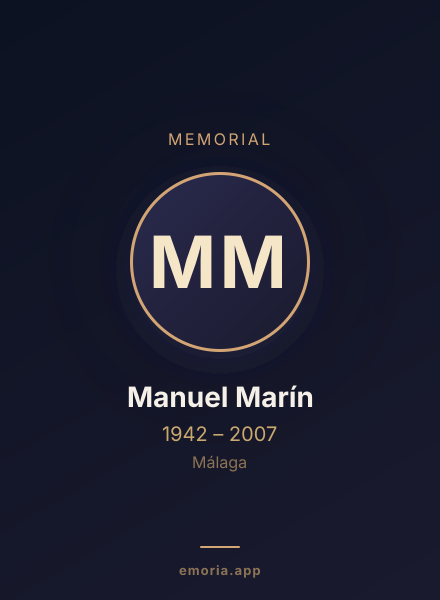 Memorial portrait of Manuel Marín