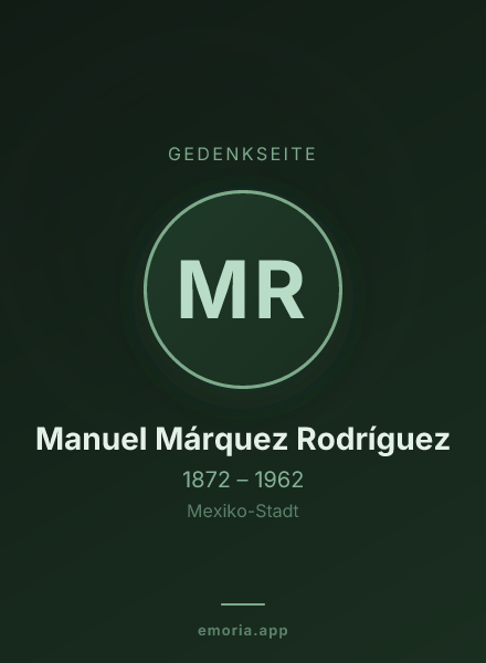 Gedenkportrait von Manuel Márquez Rodríguez