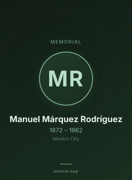 Memorial portrait of Manuel Márquez Rodríguez