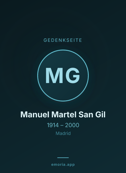Gedenkportrait von Manuel Martel San Gil