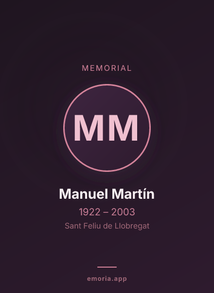 Memorial portrait of Manuel Martín