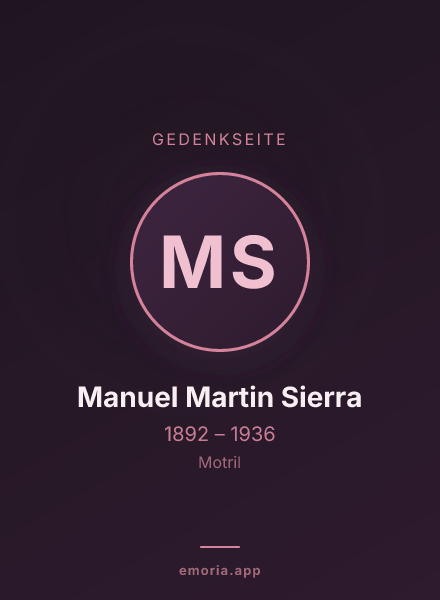 Gedenkportrait von Manuel Martin Sierra