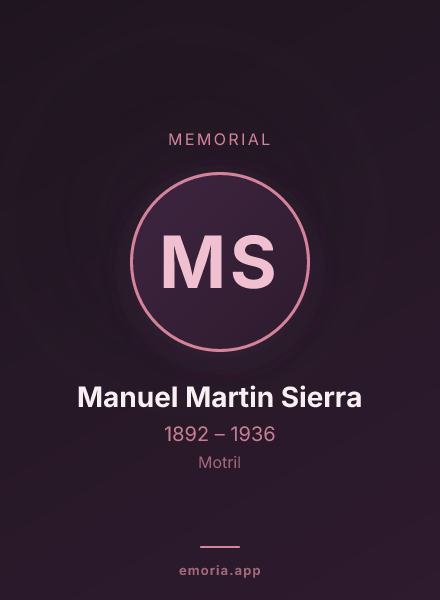 Memorial portrait of Manuel Martin Sierra