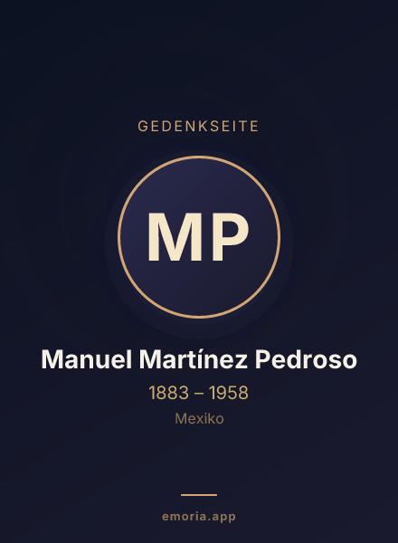 Gedenkportrait von Manuel Martínez Pedroso