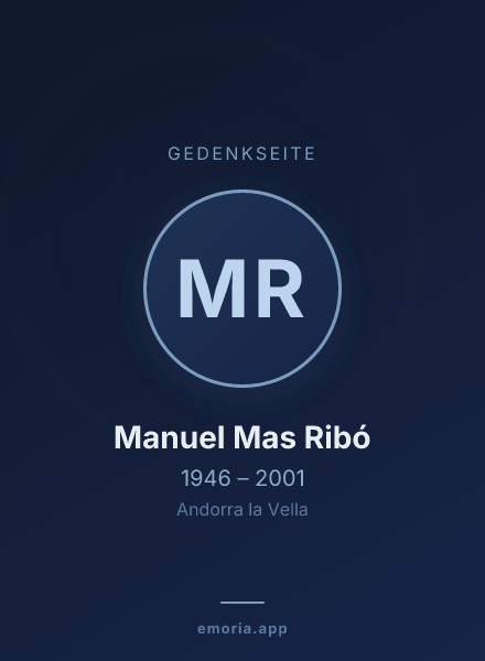 Gedenkportrait von Manuel Mas Ribó