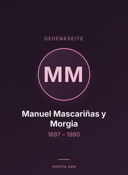 Gedenkportrait von Manuel Mascariñas y Morgia