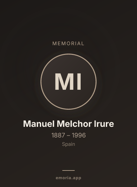 Memorial portrait of Manuel Melchor Irure