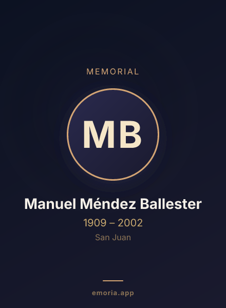 Memorial portrait of Manuel Méndez Ballester