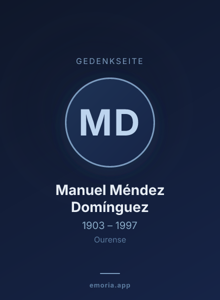 Gedenkportrait von Manuel Méndez Domínguez