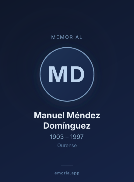 Memorial portrait of Manuel Méndez Domínguez