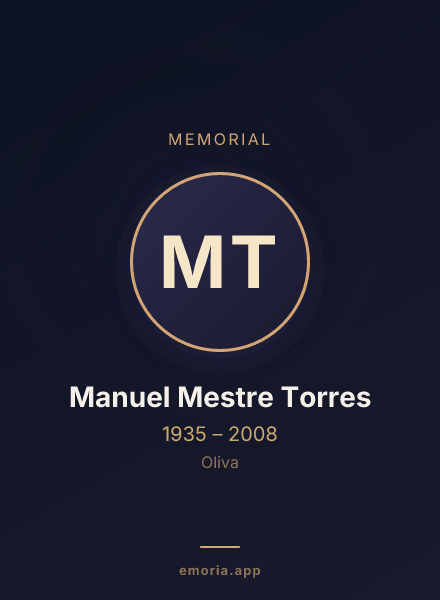 Memorial portrait of Manuel Mestre Torres