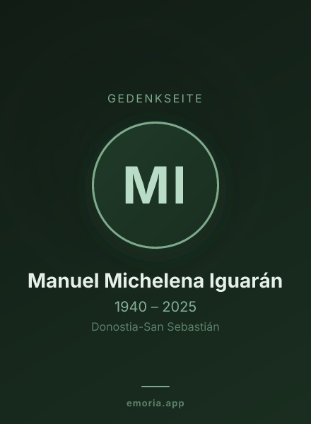 Gedenkportrait von Manuel Michelena Iguarán