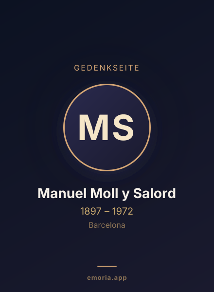 Gedenkportrait von Manuel Moll y Salord