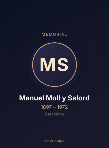 Memorial portrait of Manuel Moll y Salord