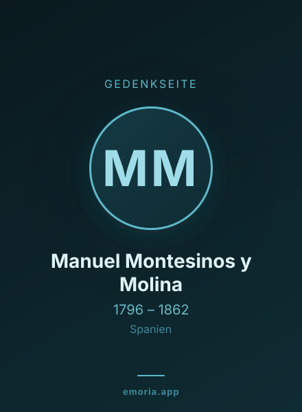 Gedenkportrait von Manuel Montesinos y Molina