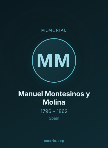 Memorial portrait of Manuel Montesinos y Molina