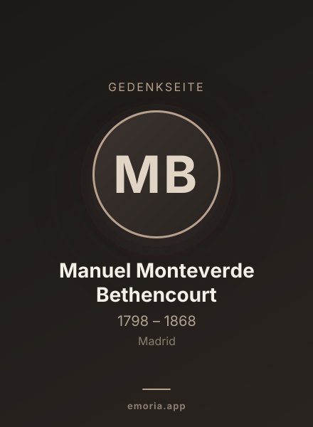 Gedenkportrait von Manuel Monteverde Bethencourt