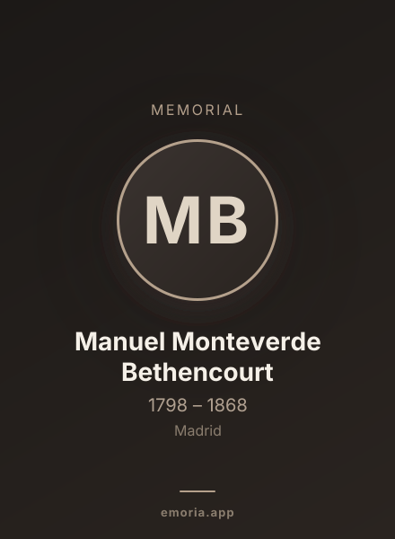 Memorial portrait of Manuel Monteverde Bethencourt