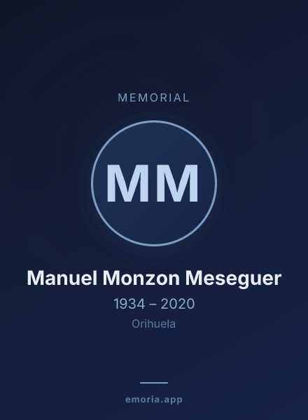 Memorial portrait of Manuel Monzon Meseguer