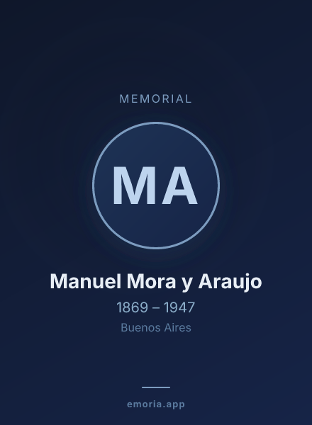 Memorial portrait of Manuel Mora y Araujo