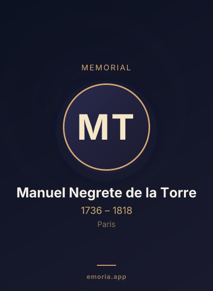 Memorial portrait of Manuel Negrete de la Torre