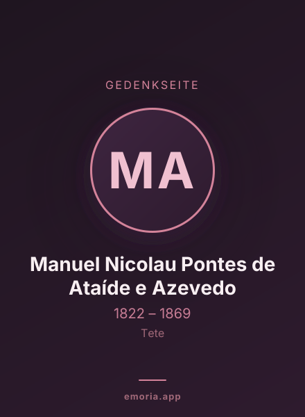 Gedenkportrait von Manuel Nicolau Pontes de Ataíde e Azevedo
