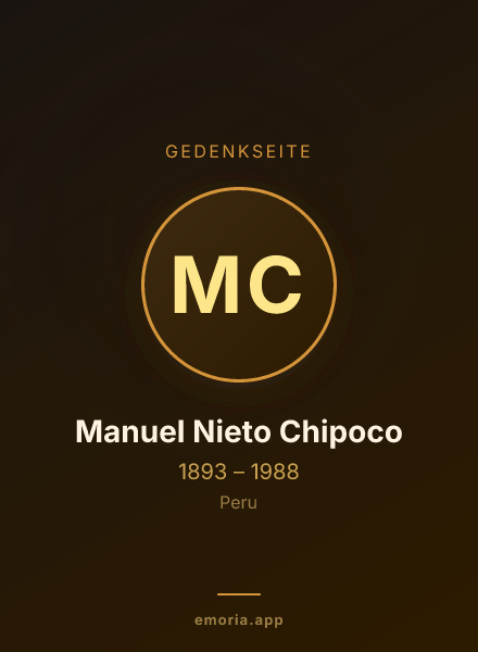 Gedenkportrait von Manuel Nieto Chipoco